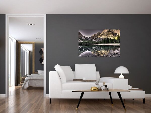 Tó a hegyekben képe (90x60 cm)