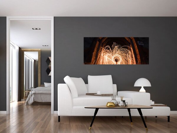 Kép - Fényes show a síneken (120x50 cm)