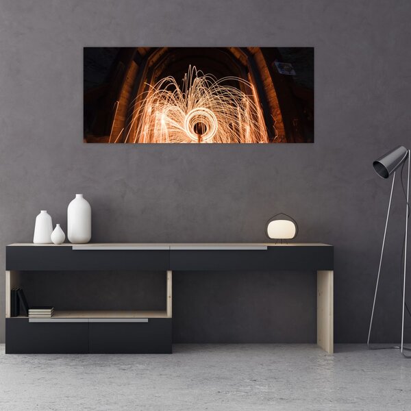Kép - Fényes show a síneken (120x50 cm)