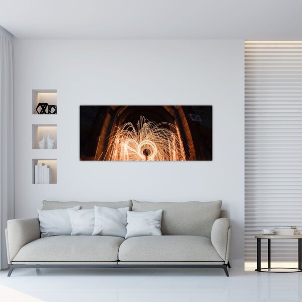 Kép - Fényes show a síneken (120x50 cm)