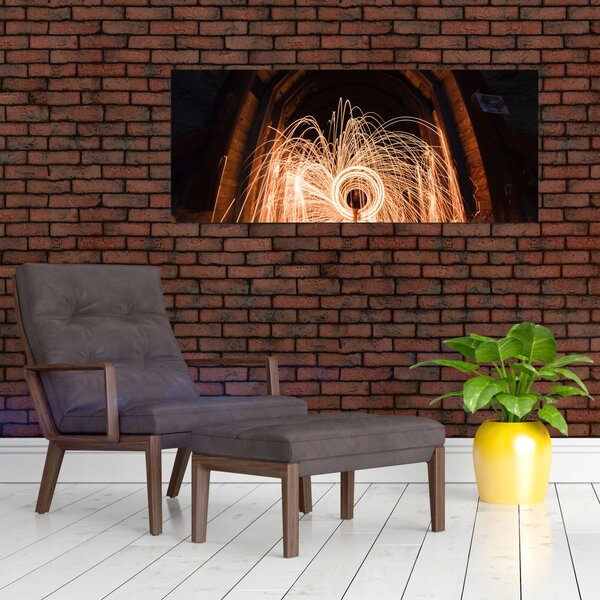 Kép - Fényes show a síneken (120x50 cm)
