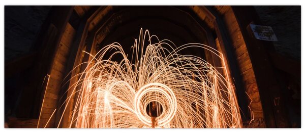 Kép - Fényes show a síneken (120x50 cm)