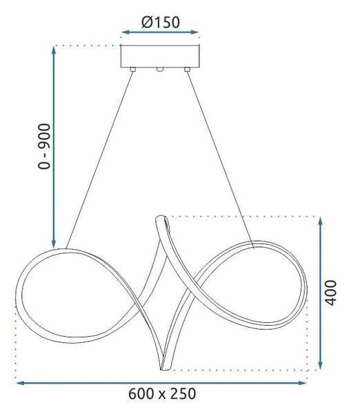 LED függőlámpa G081-1CP Gold
