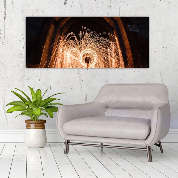 Kép - Fényes show a síneken (120x50 cm)