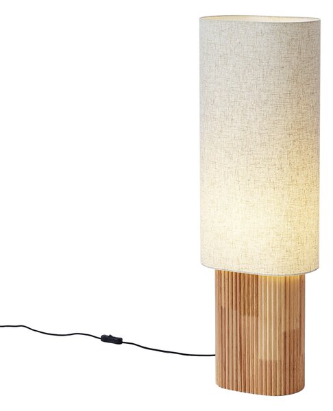 Japandi állólámpa fa, vászonernyővel 90cm - Lamel