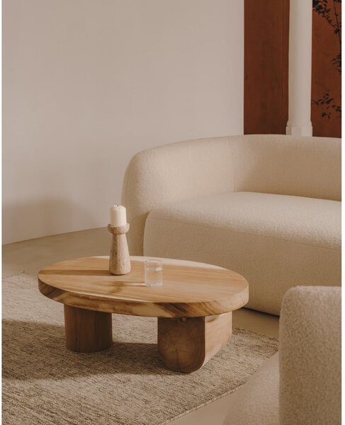 Natúr színű munggur fa dohányzóasztal 60x90 cm Mosi – Kave Home