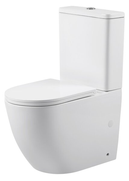 Erga Torre, kombinált WC-csésze 620x385x835 mm, Tornado 2.0 + WC-ülőke, fényes fehér, ERG-V03-TORRE-TO2-WH