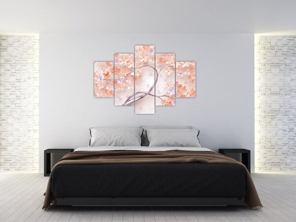 Koral virágok fája - absztrakt (150x105 cm)