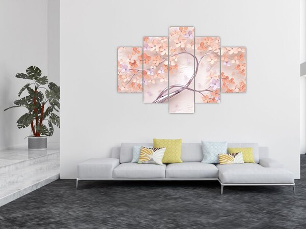 Koral virágok fája - absztrakt (150x105 cm)