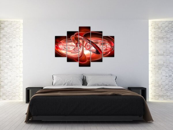 Kép - piros formák (150x105 cm)
