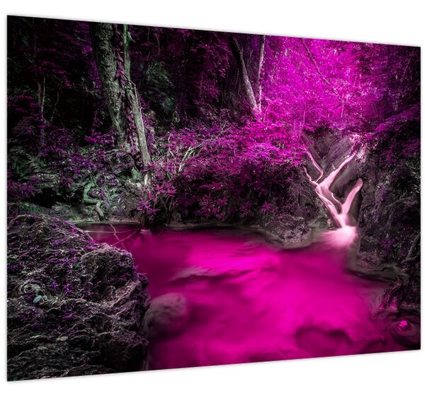 Kép - Rózsaszín erdő (70x50 cm)