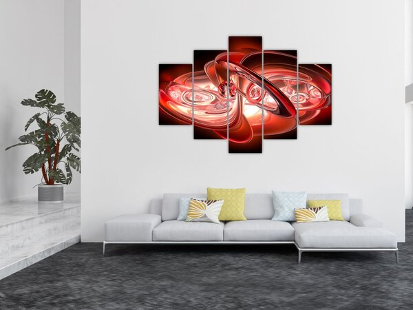 Kép - piros formák (150x105 cm)