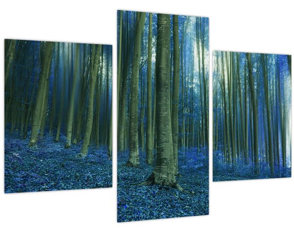 Kép - Kék erdő (90x60 cm)