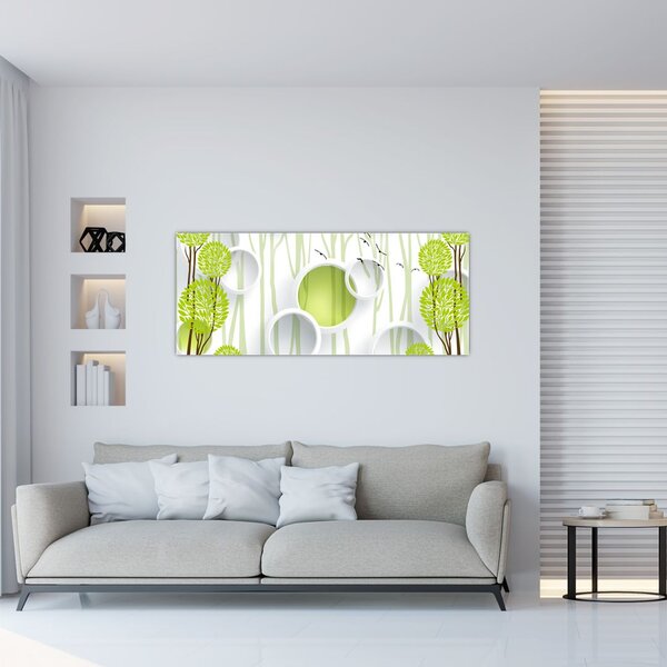 Az absztrakció képe a fákkal (120x50 cm)