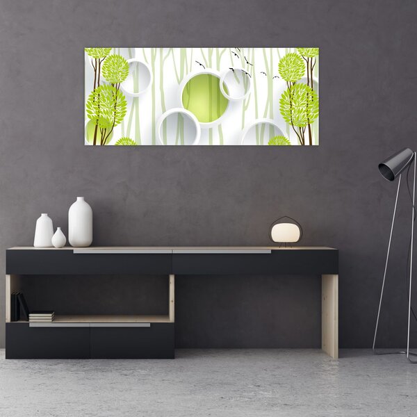 Az absztrakció képe a fákkal (120x50 cm)
