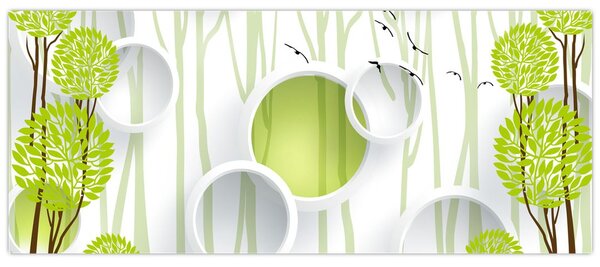 Az absztrakció képe a fákkal (120x50 cm)