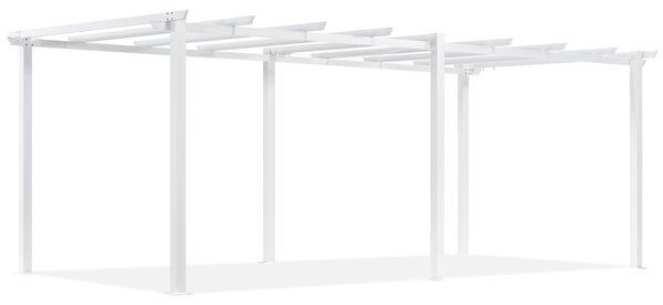 Barbados 3 x 6 m fehér Garden Point fém kerti pergola kerete