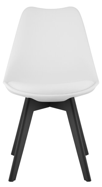 Étkezőszék Oslo/Mark, fehér/fekete lábakkal