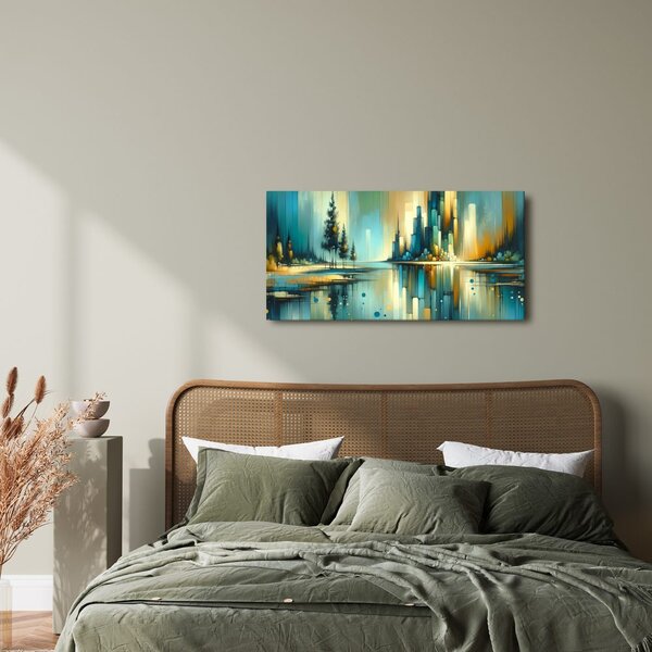 Kép modern panoráma tóval