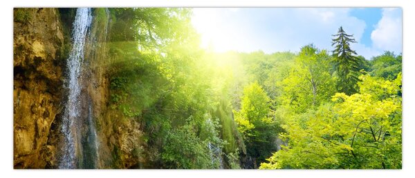 Kép - vízesések az erdőben (120x50 cm)