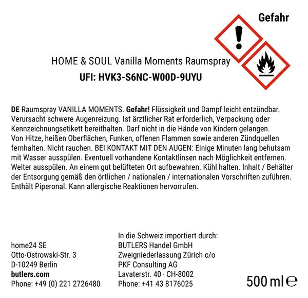Szobaillatosító spray Vanilla Moments 500ml