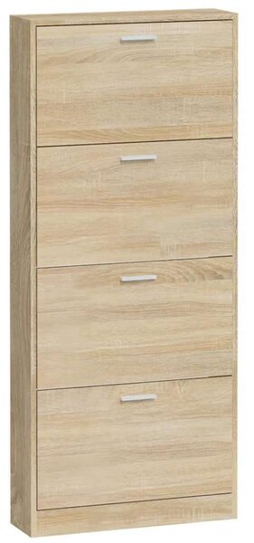 4 Fiókos Tölgyfa Cipősszekrény - 150 cm