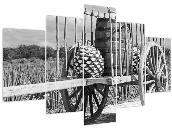 Kép - Utánfutó, fekete-fehér (150x105 cm)