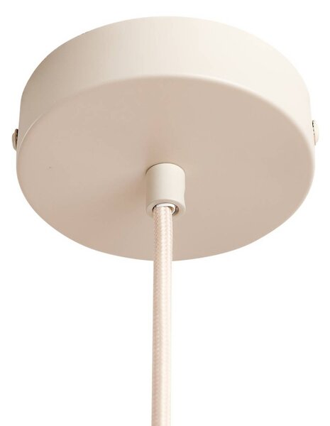 Lindby Libbie lógó világítás, Ø 45 cm, len, krém színű, dimmelhető, Krém / borostyánsárga, Nappali / Étkező, Textil / szövet / selyem, Skandináv