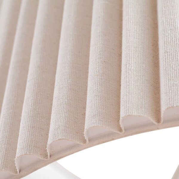 Lindby Libbie lógó világítás, Ø 45 cm, len, krém színű, dimmelhető, Krém / borostyánsárga, Nappali / Étkező, Textil / szövet / selyem, Skandináv