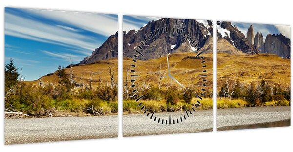 Kép - Torres del Paine Nemzeti Park (órával) (90x30 cm)