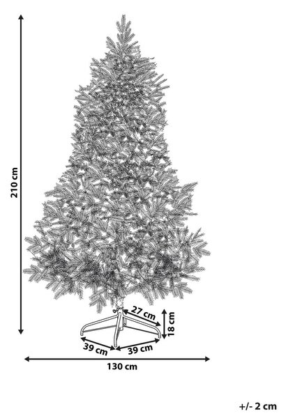 Karácsonyfa műhóval TOMICHI 210 cm Fehér