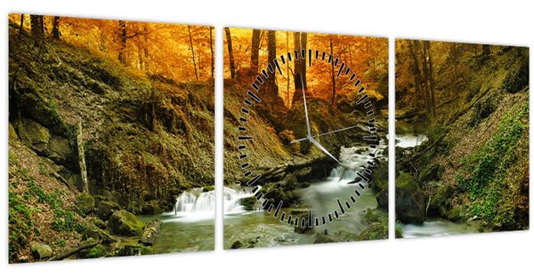 Kép - Erdő (órával) (90x30 cm)
