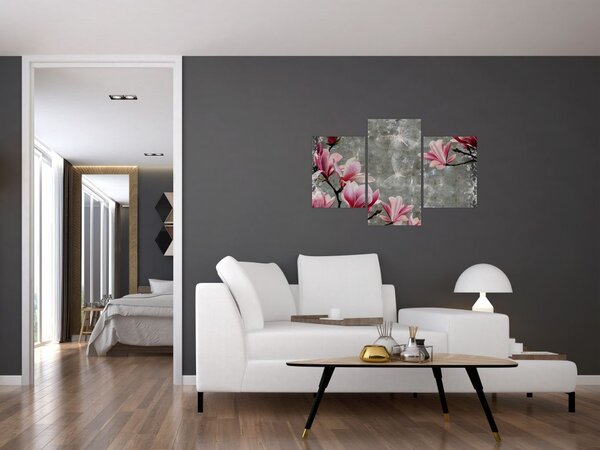 Kép virággal (90x60 cm)