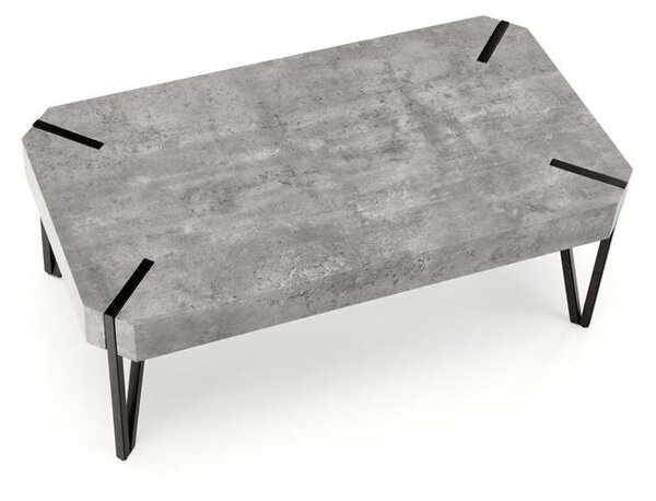 Dohányzóasztal Emilia (beton + fekete)