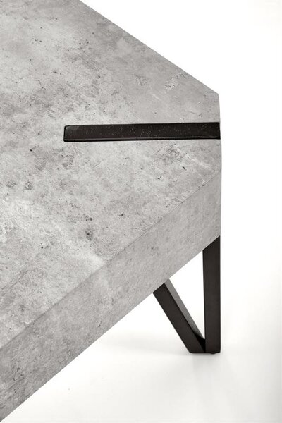 Dohányzóasztal Emilia (beton + fekete)