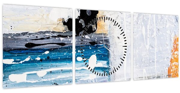 Kép - Absztrakt vonások (órával) (90x30 cm)