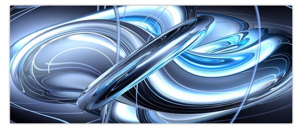 Kék absztrakció képe (120x50 cm)