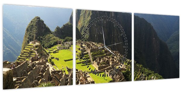 Kép - Lámák Machu Picchuban (órával) (90x30 cm)