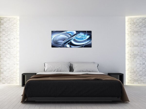 Kék absztrakció képe (120x50 cm)