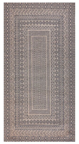 Szőnyeg BAGLAR Szürke 80 x 150 cm Juta zsákvászon
