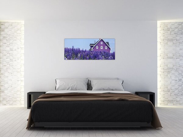 Levandula mező képe (120x50 cm)