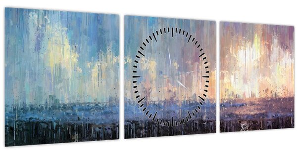 Kép - Absztrakció (órával) (90x30 cm)