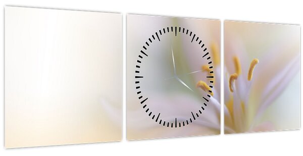Kép - Gyengéd virág (órával) (90x30 cm)