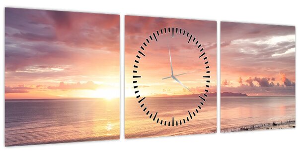 Kép - Tenger panoráma (órával) (90x30 cm)