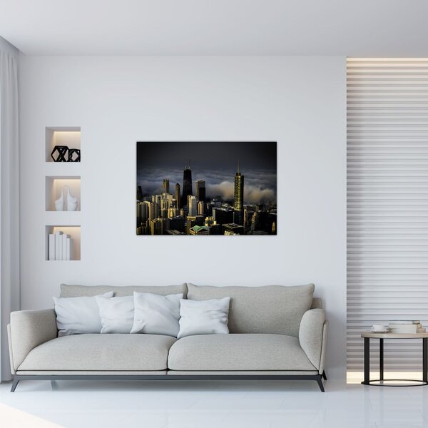 A város képe a felhőkben (90x60 cm)