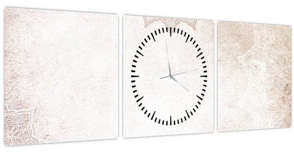 Kép - Mandalák a falban (órával) (90x30 cm)