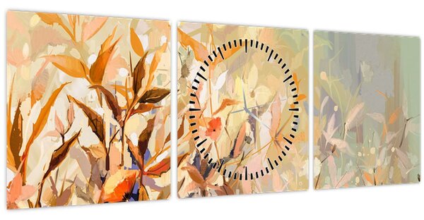Kép - Festett növények (órával) (90x30 cm)