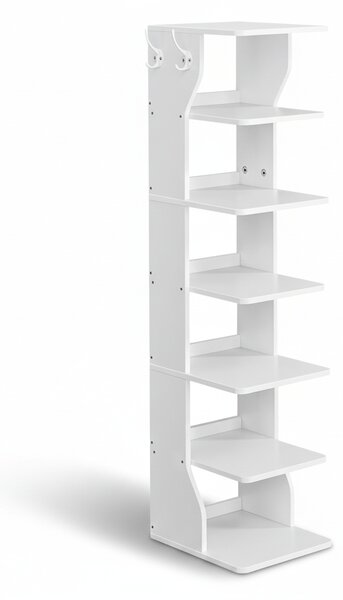 CINDY cipőtartó, 6 szint, 30x26,4x110,4 cm, fehér Vasagle