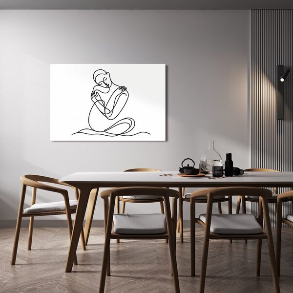 Kép absztrakt ölelés vonalban