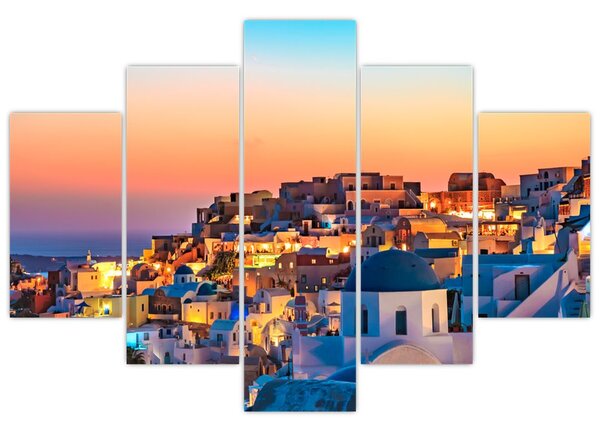 Kép - Santorini alkonyatkor (150x105 cm)